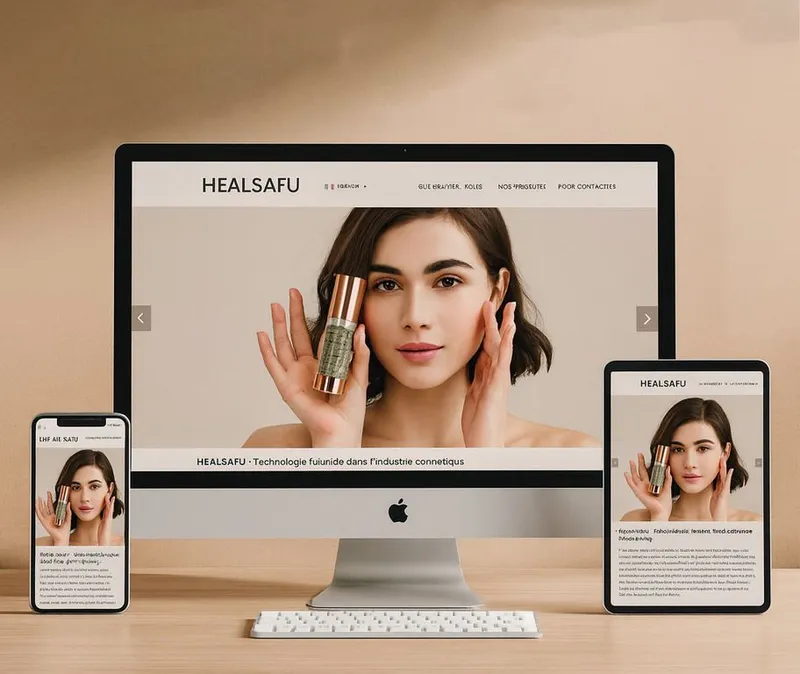 Healsafu - Site vitrine marque cosmétique