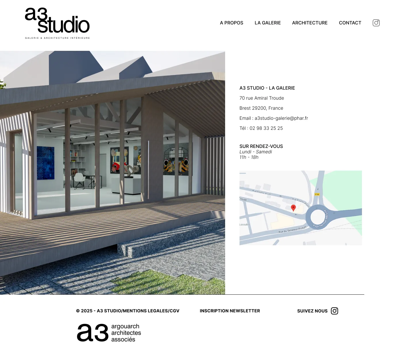 A3 Studio Galerie - Site galerie d'art - A3 Studio Site Page Contact