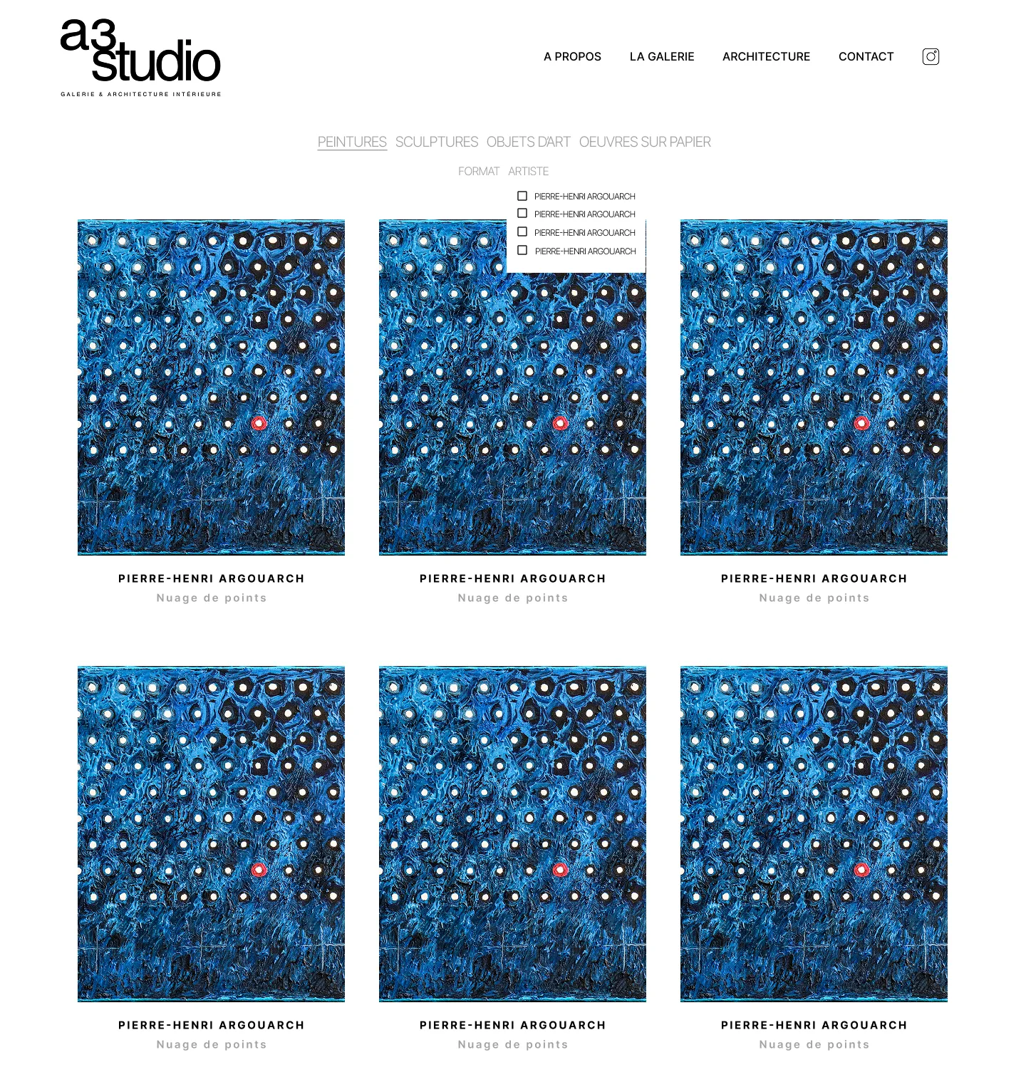 A3 Studio Galerie - Site galerie d'art - A3 Studio Site Toutes Les Oeuvres
