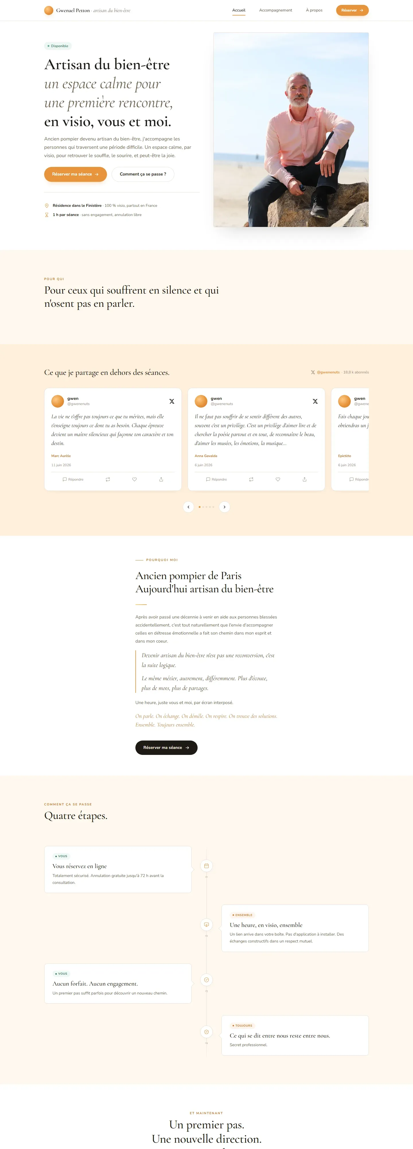 Artisan du bien-être - Site vitrine avec réservation en ligne - Artisan Du Bien Etre Site Accueil