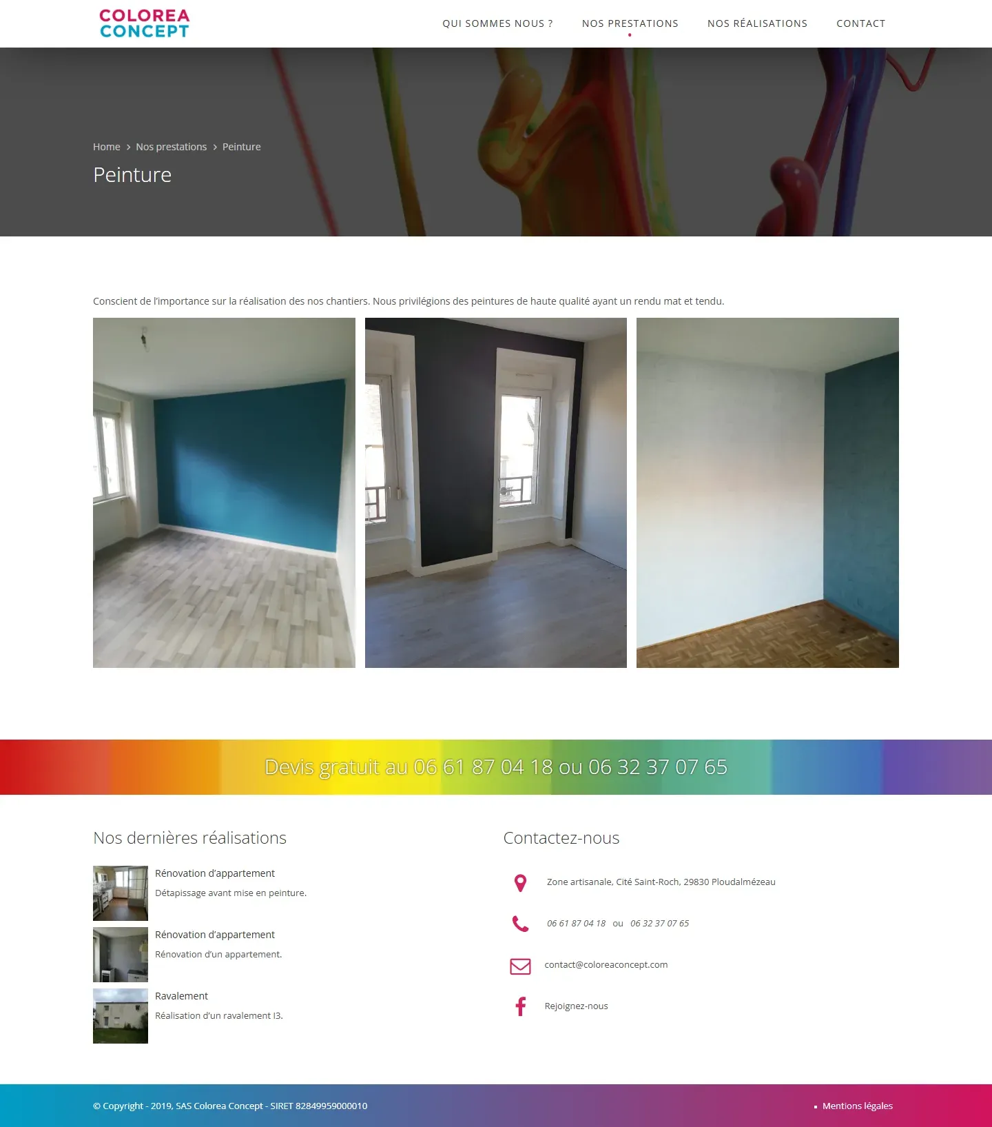Colorea Concept - Site vitrine artisan peintre - Colorea Concept Site Nos Prestations Peinture