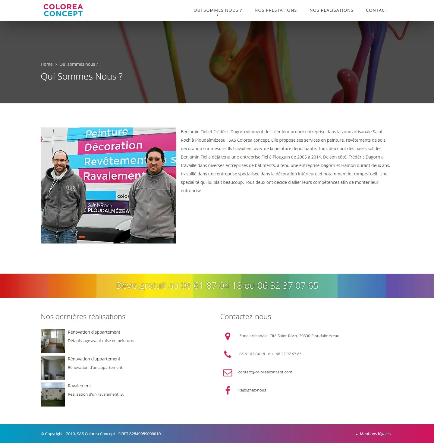 Colorea Concept - Site vitrine artisan peintre - Colorea Concept Site Qui Sommes Nous