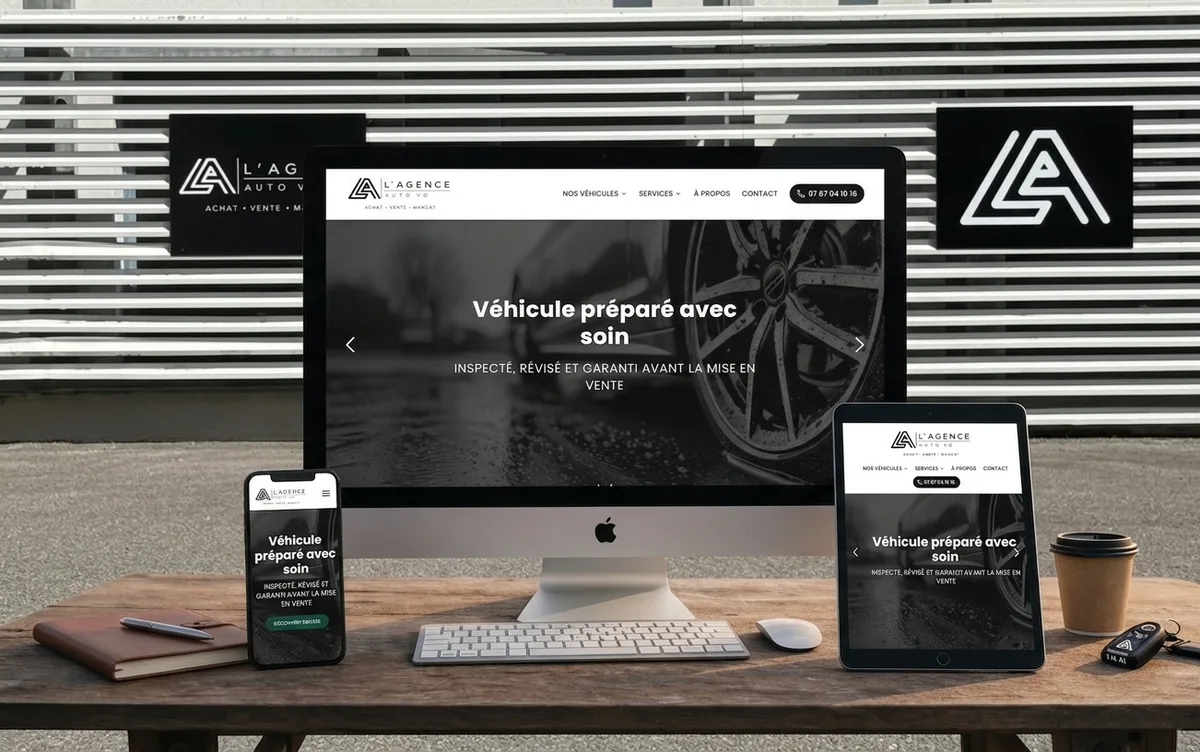 L'Agence Auto VO - Site vitrine concession automobile