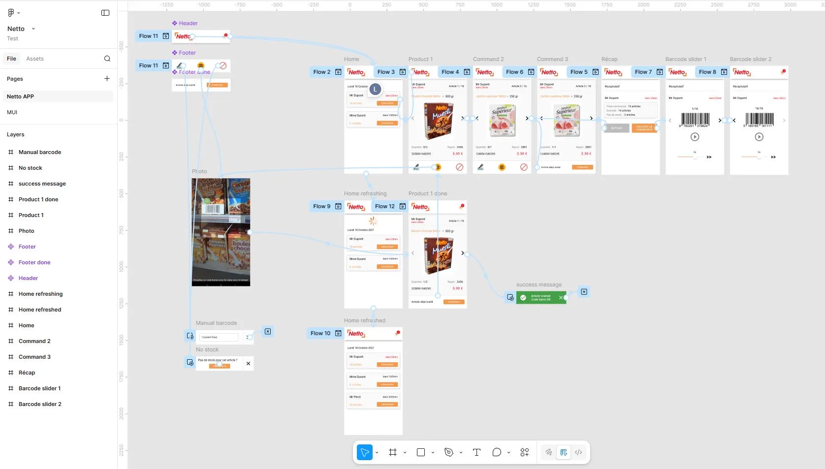 Netto Drive - Application de gestion des commandes - Netto Drive Maquettes Figma Application