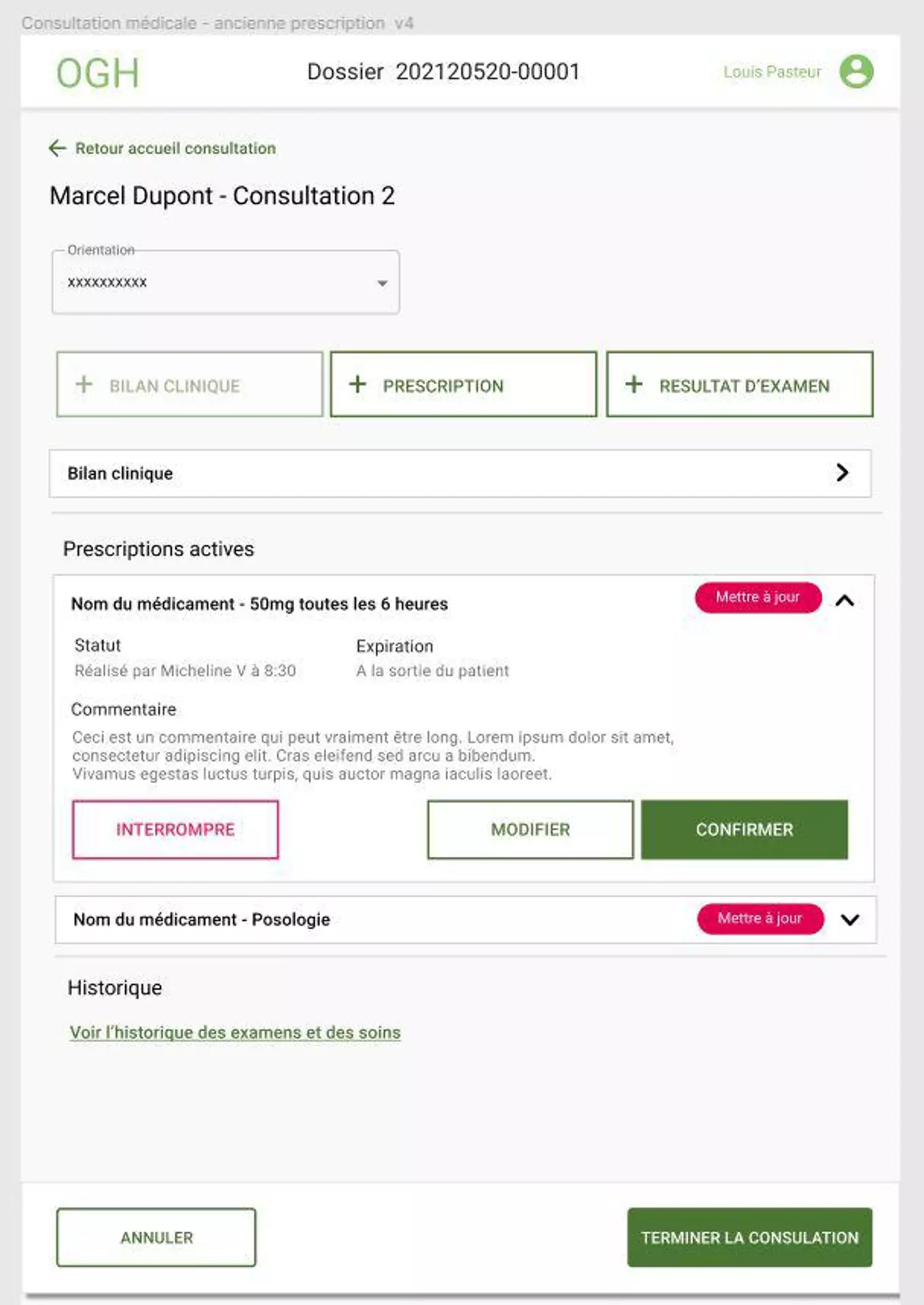 Outil de Gestion Hospitalière - Ogh Consultation Medicale Prescription