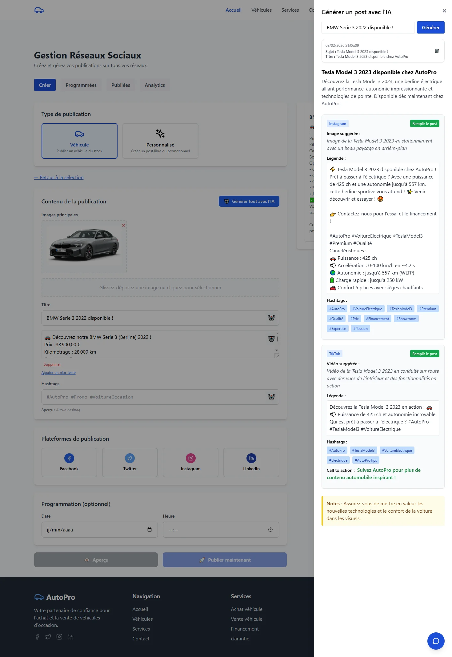 SmartNetwork - Gestion réseaux sociaux par IA - Smartnetwork Generation Ia