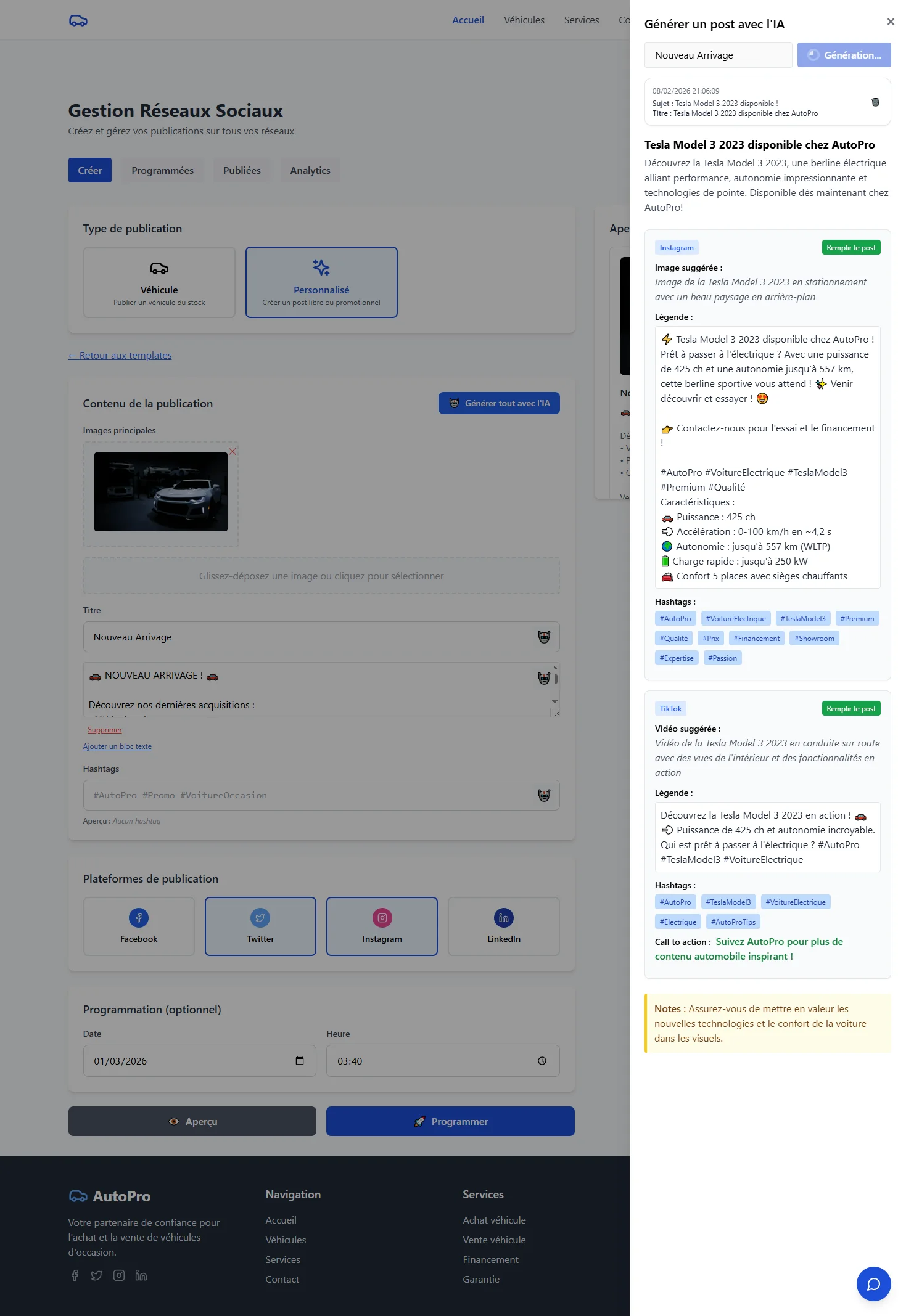 SmartNetwork - Gestion réseaux sociaux par IA - Smartnetwork Programmation